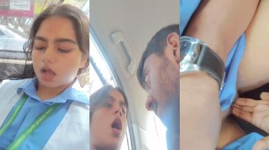 Cab driver fingered sexy college girl’s pussy